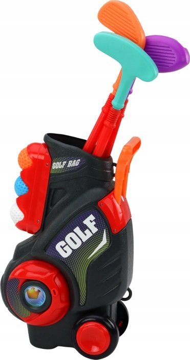 LeanToys Dětský minigolfový set s vozíkem na kolečkách