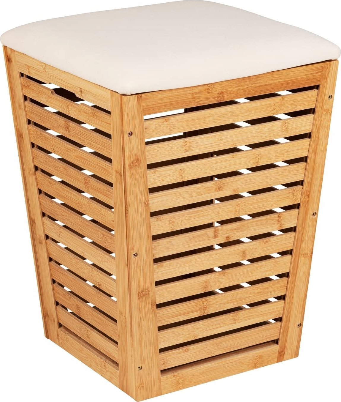 Koš na prádlo Wenko Koupelnový koš se sedátkem, 80 L, bambus, WENKO
