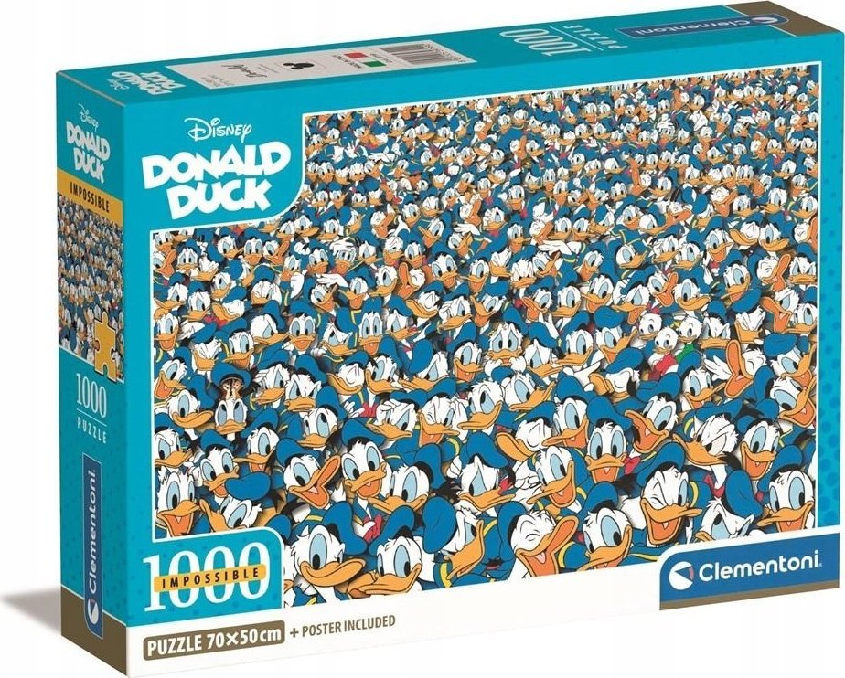 Clementoni - Puzzle 1000 Impossible: Kačer Donald