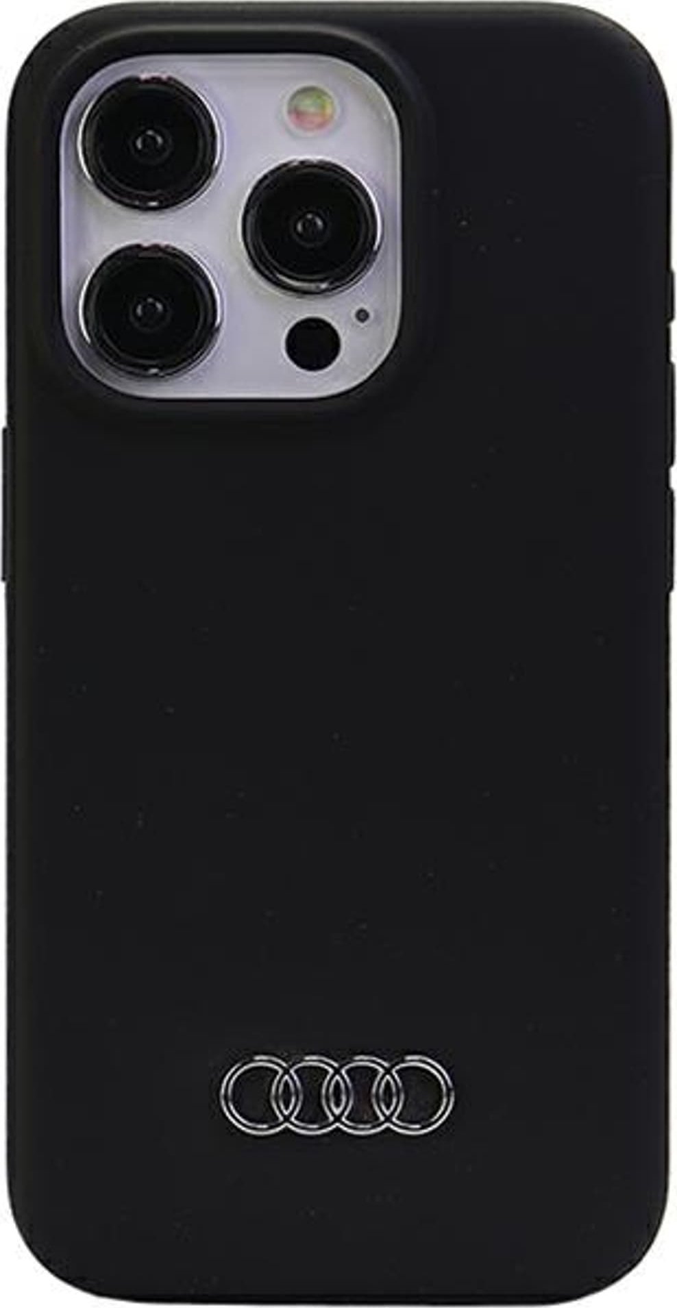 Silikonový obal Audi Audi iPhone 15 Pro Max 6.7 černý/černý pevný obal AU-LSRIP15PM-Q3/D1-BK