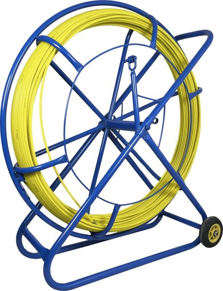 Q-Lantec Stahovák lanka Pilot ze skelných vláken FRP O10 mm, 150 m s kolečky Q-LANTEC