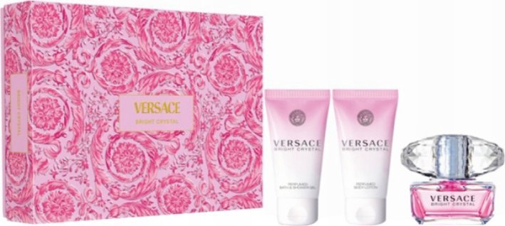 NoName SADA VERSACE Bright Crystal EDT sprej 50ml + SPRCHOVÝ GEL 50ml + TĚLOVÉ MLÉKO 50ml