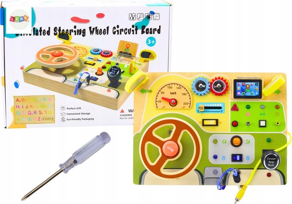 LeanToys Analog Board Senzorická manipulační LED světla do auta