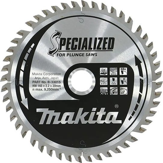 Makita Slinutá pila na dřevo SPECIALIZED 165*20MM 48Z (1 ks)