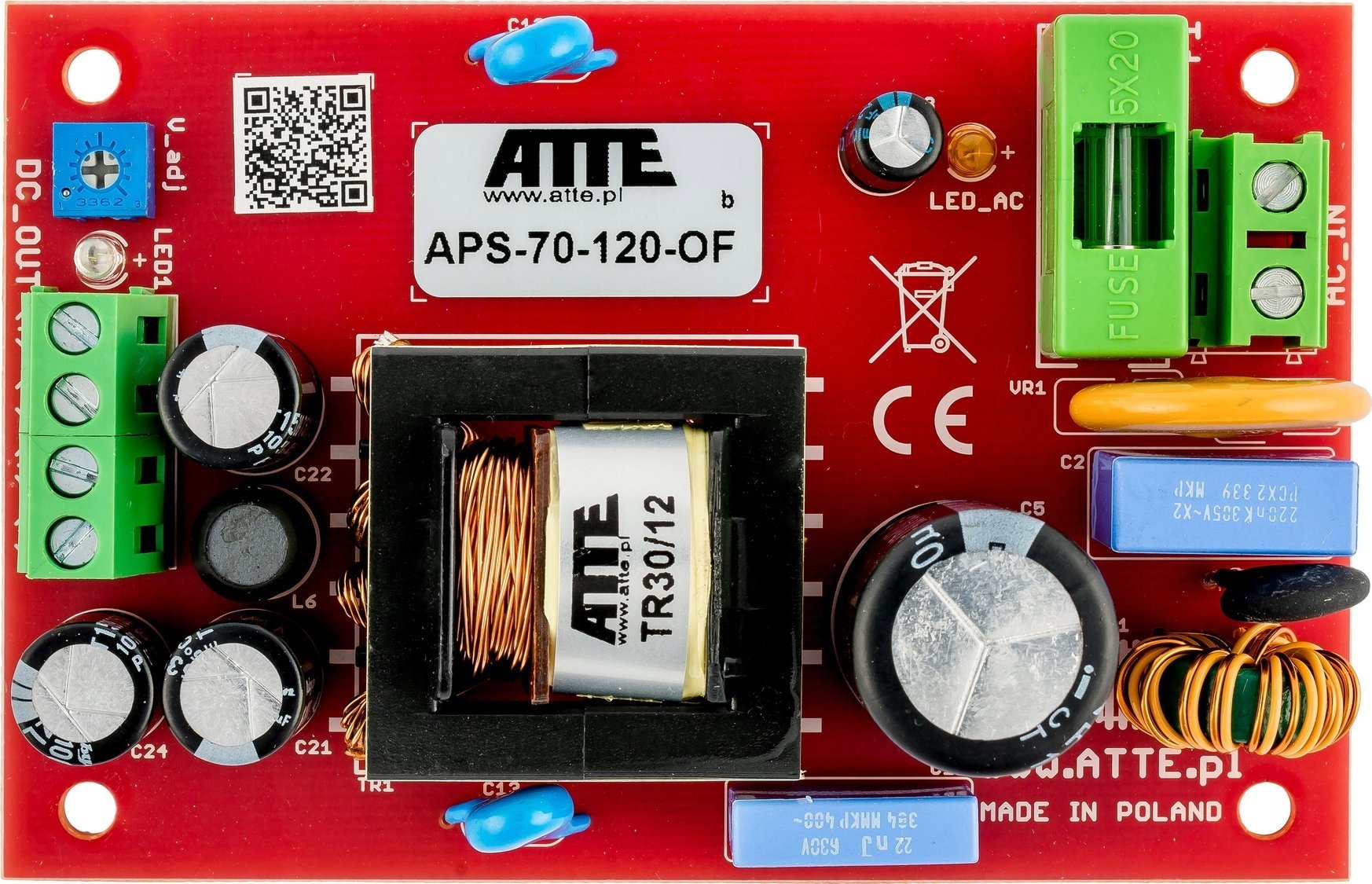 Napájecí zdroj Atte SMPS 12V 6A 72W Napájecí zdroj ATTE APS-70-120-OF