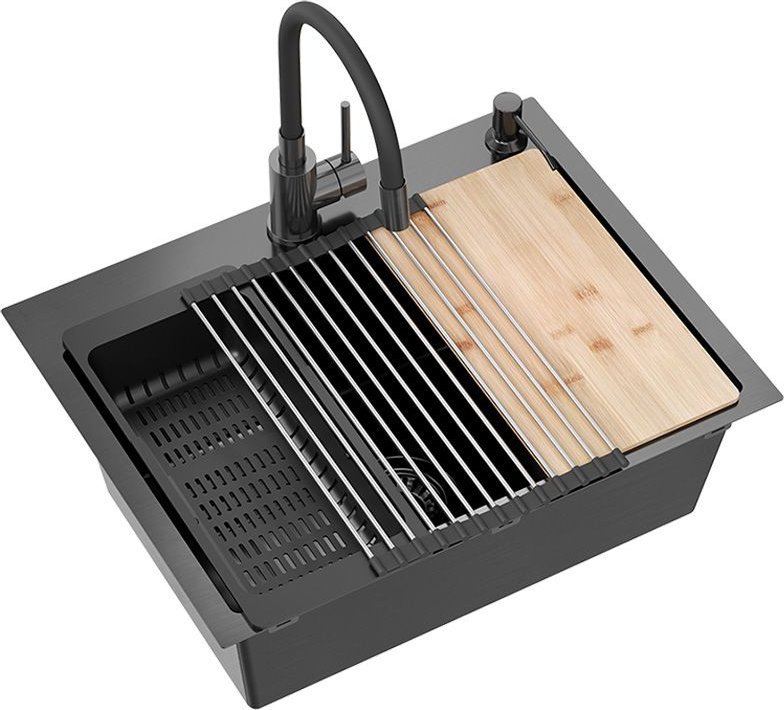 Quadron dřez LUKE 110 WORKSTATION ocelový dřez Black