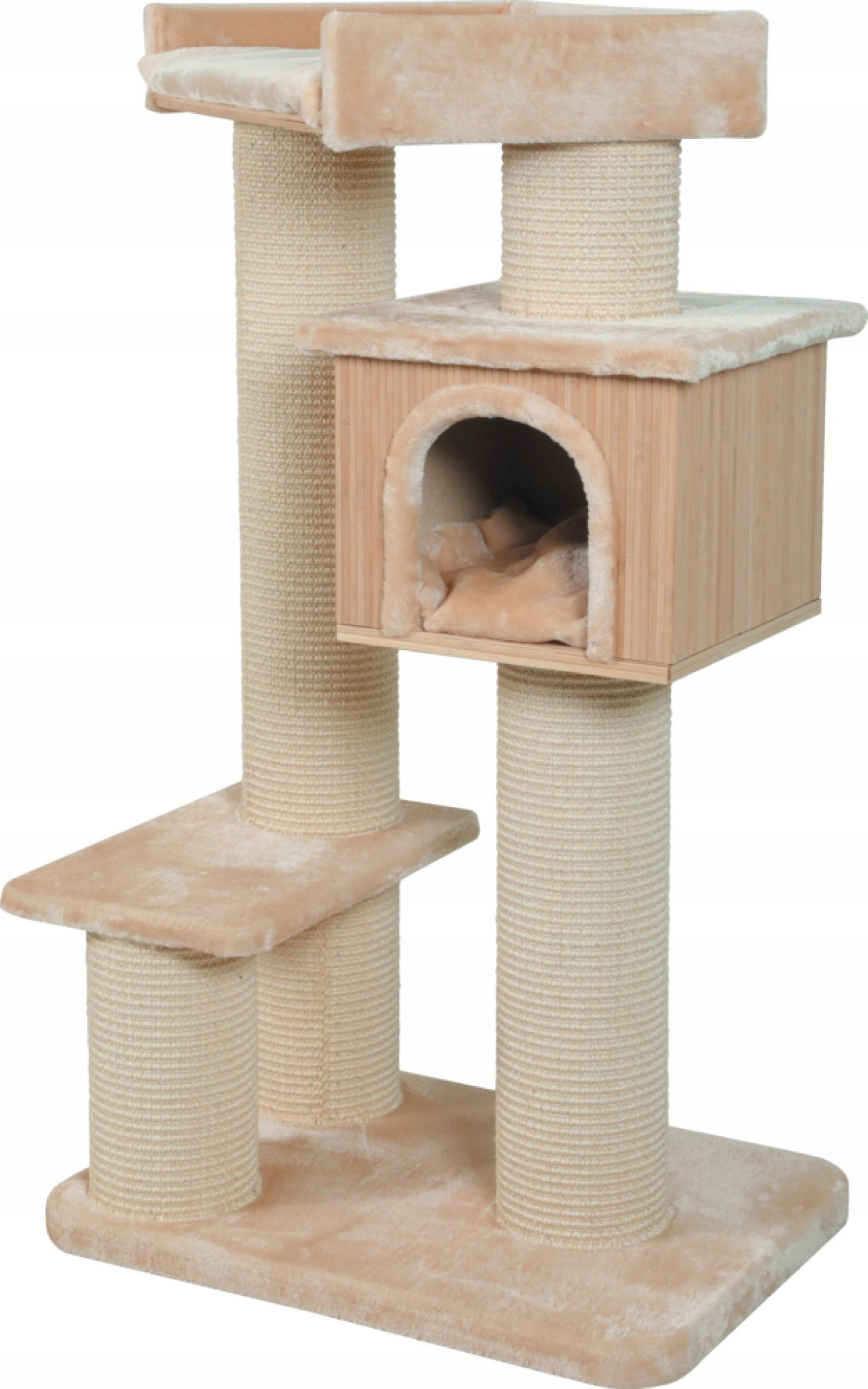 Škrabadlo pro kočky Zolux  BAMBOO, 6 barev, béžové, 126 cm