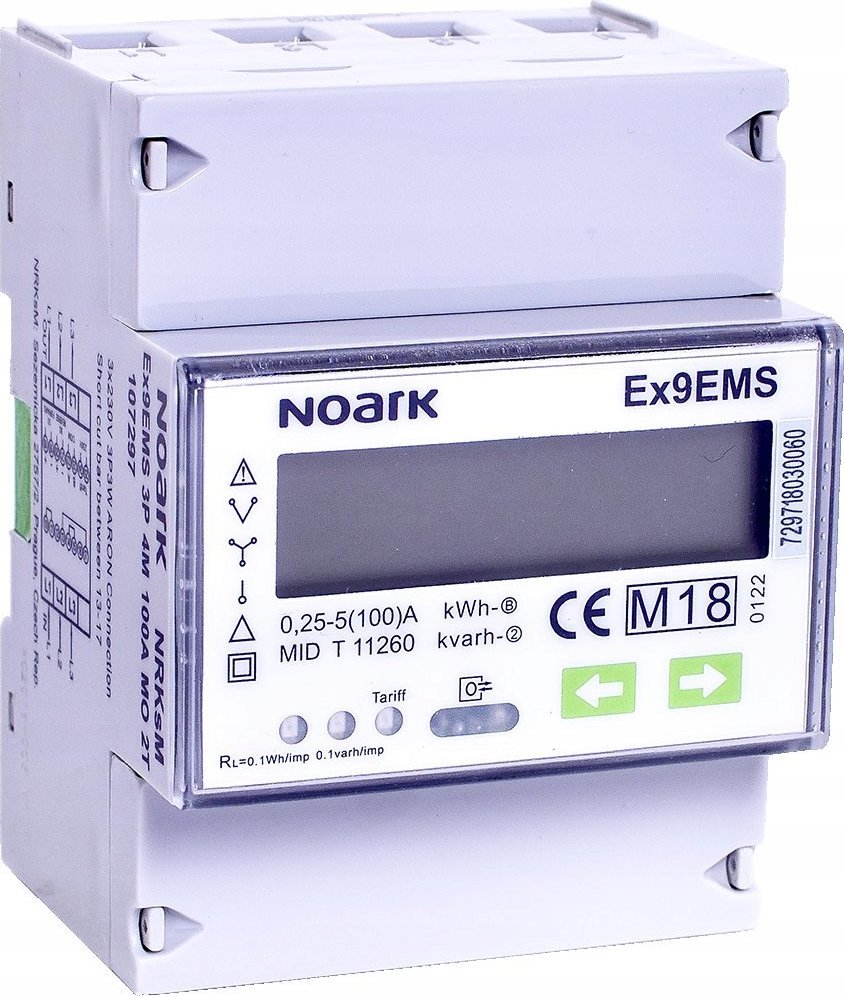 Noark Elektroměry Noark 107297 Ex9EMS 3P 4M 100A MO 2T