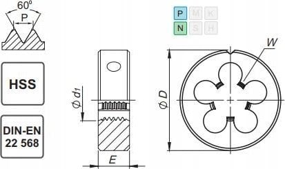Fanar DIE UNF 1/2-20 DIN-22568 (2A) HSS 800