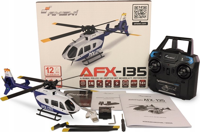 Amewi  RC vrtulník AFX-135 Polizei Li-Po Akku 350mAh/14+