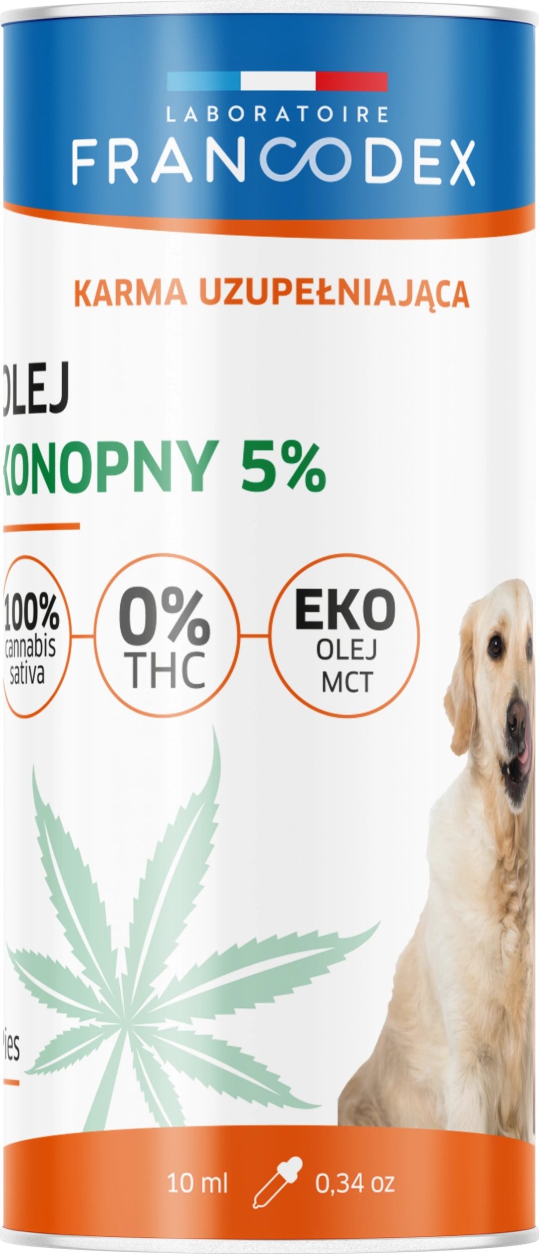 Francodex FRANCODEX PL CBD konopný olej pro psy a kočky bez Thc 5% 10 ml