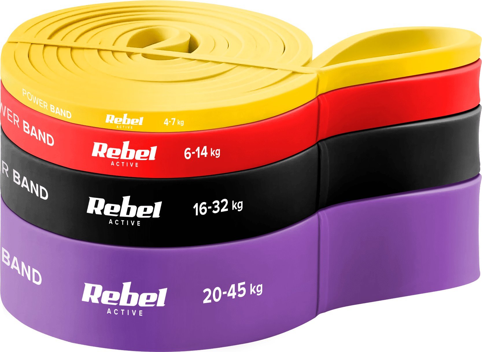Guma posilovací REBEL Power Band PLs-2 4-45kg 4ks