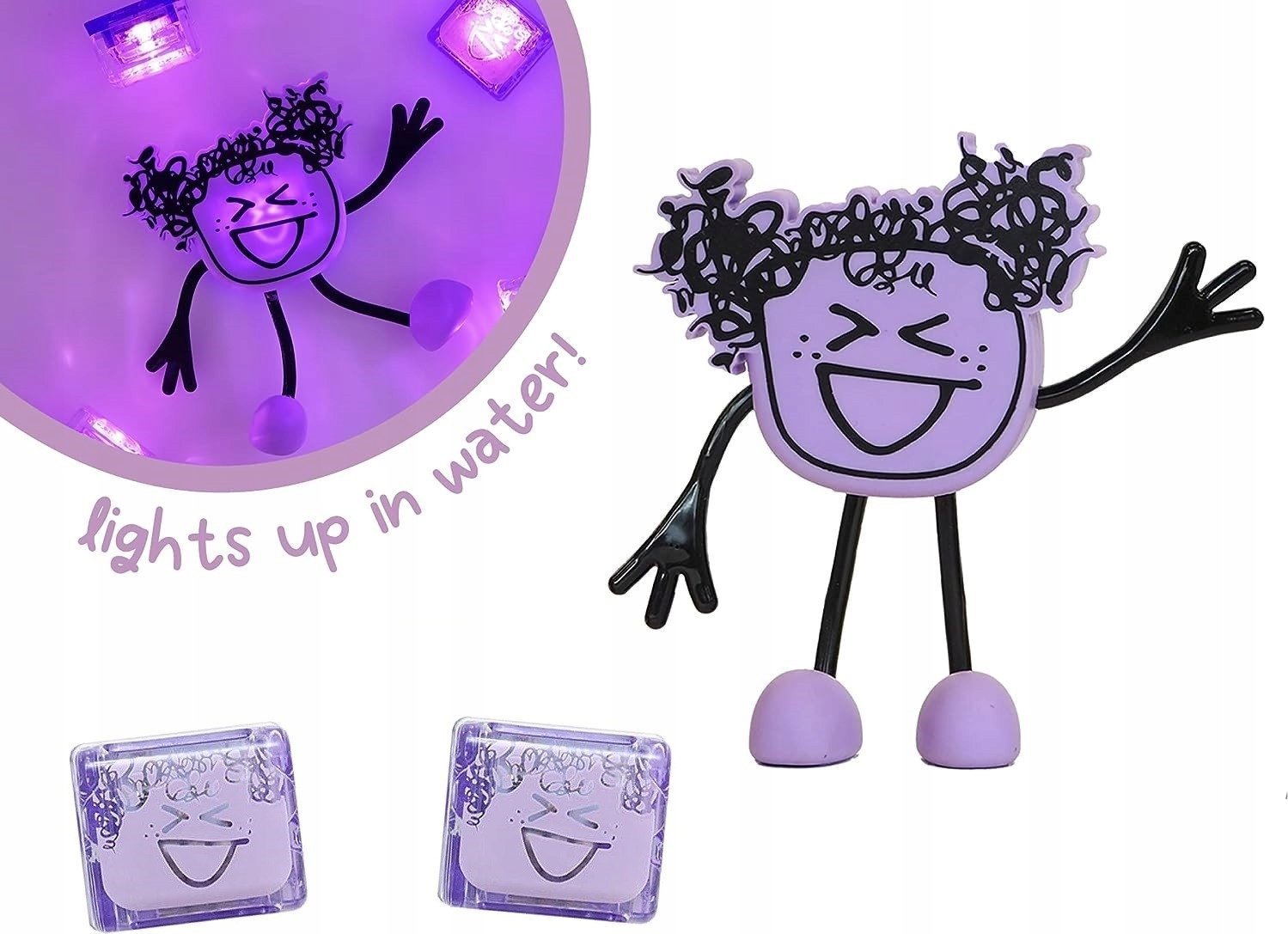 Duronic Glo Pals, Lumi figurka do vany - sada se dvěma smyslovými kostkami, které svítí ve vodě