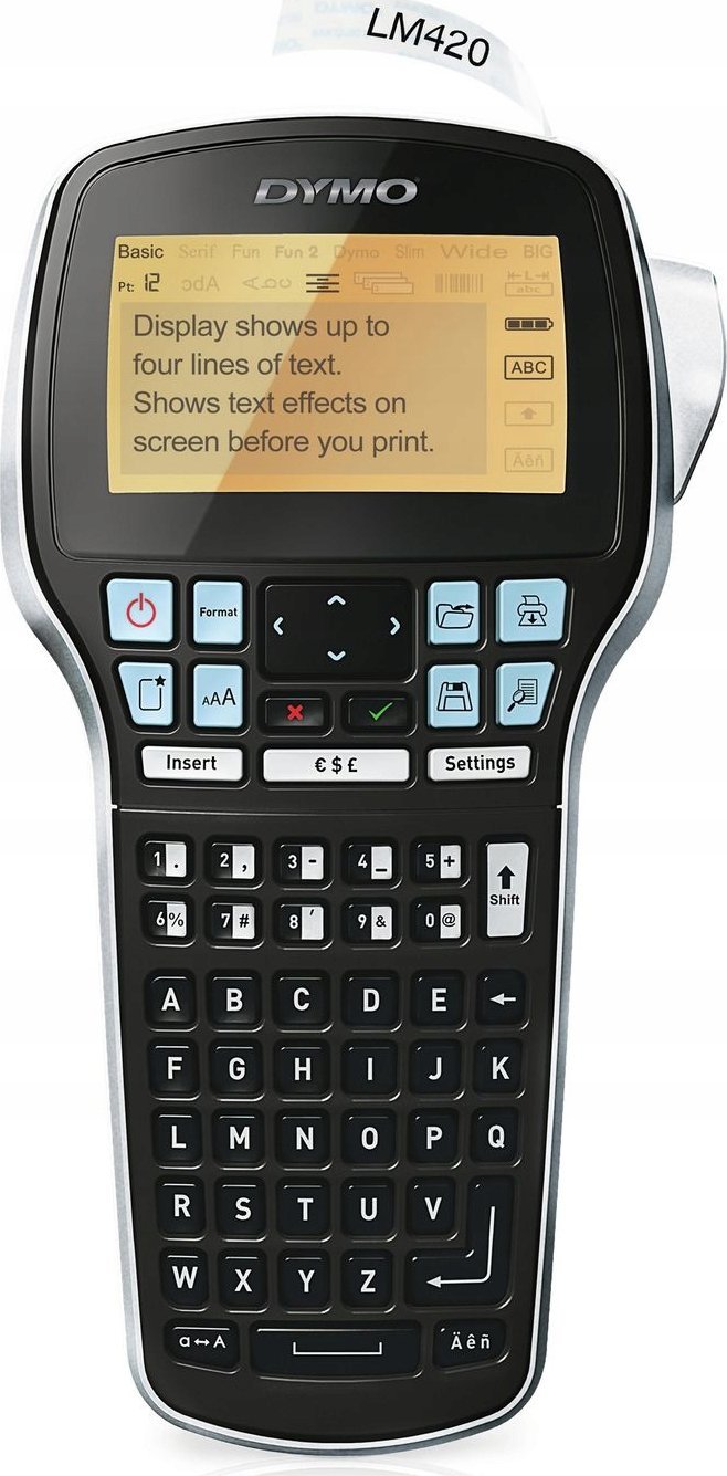 Dymo DYMO LabelManager 420P 6/9/12/19 mm D1-Bänder ABC UK/HK