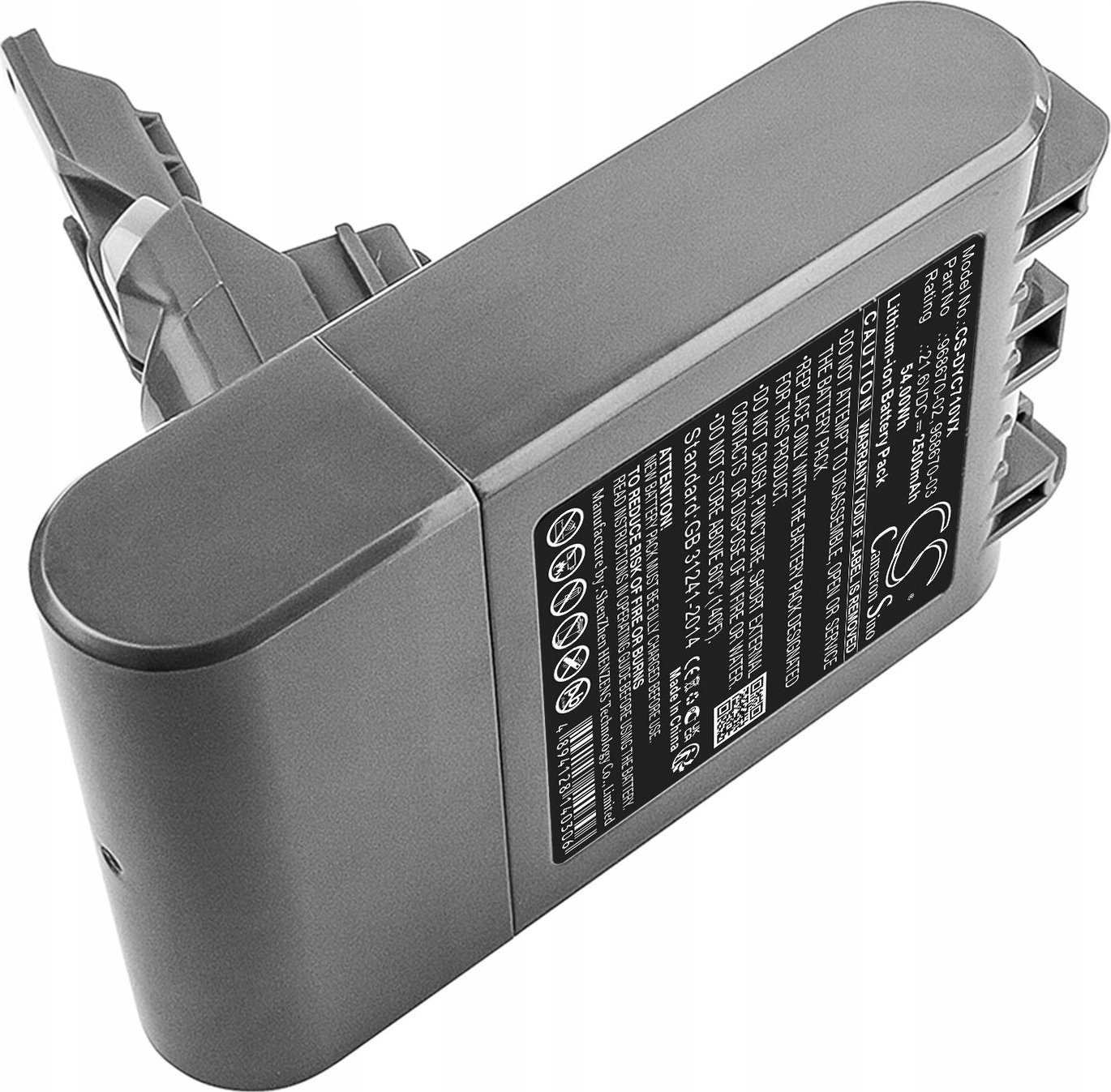 Typ dobíjecí baterie Cameron Sino 968670-02 968670-03 Pro vysavač Dyson V 7 V7 Sv11 / Cs-dyc710vx