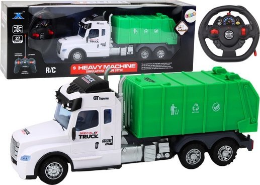 LeanToys dálkově ovládané popelářské auto RC Zelená světla zní