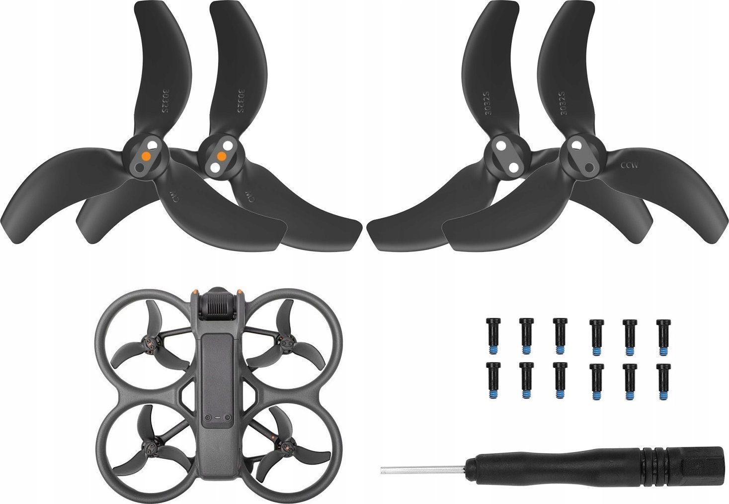 SunnyLife Sada vrtulí 4dílná sada vrtulí pro dron DJI Avata 2 / Avata2 / Sunnylife / 3032s-2-d