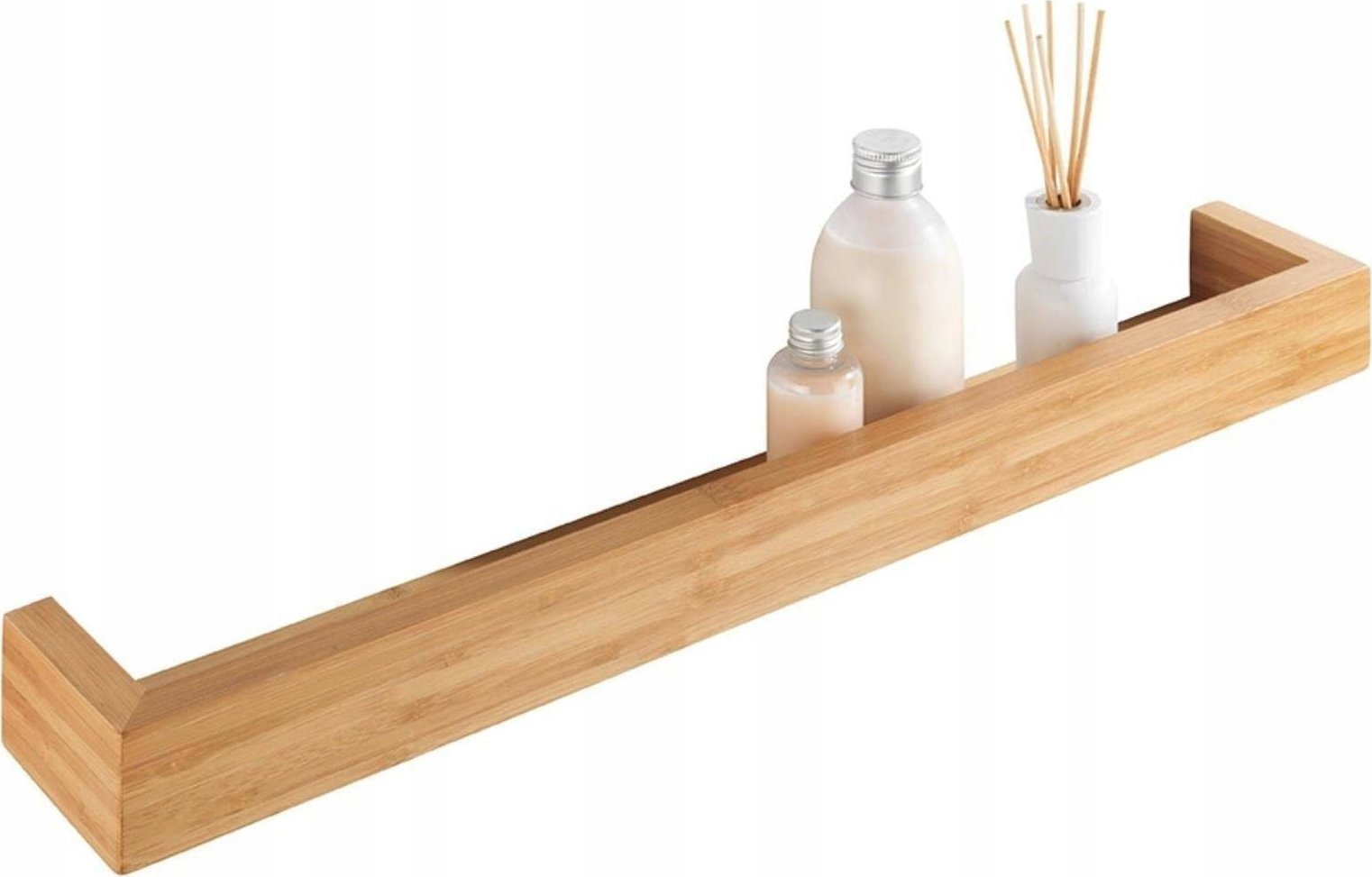 Wenko Koupelnová police BAMBOO, bambus, 60 x 9 x 5 cm, WENKO