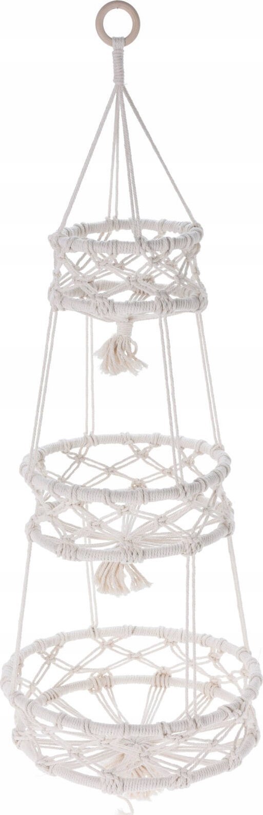 Home Styling Collection Kolekce pro styling domácnosti Závěsný květináč Macramé, pro 3 květináče, O 30 x 85 cm