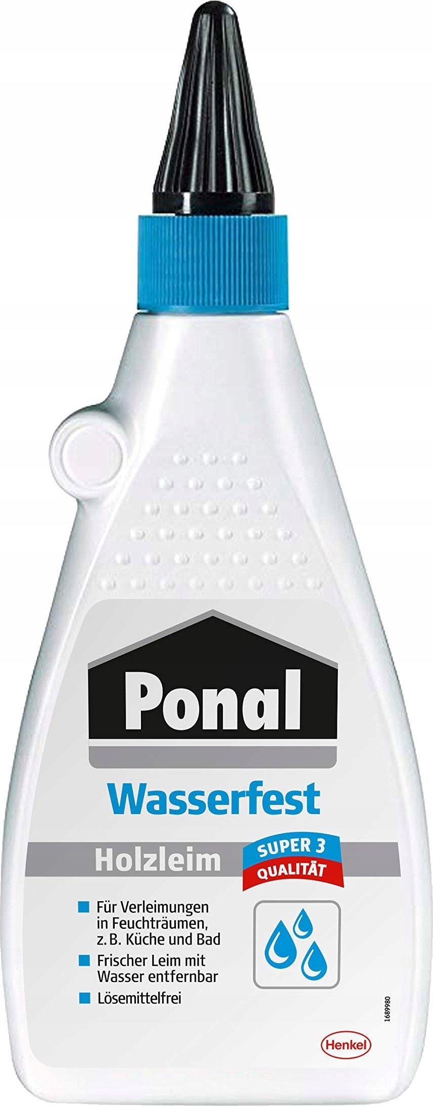 Dell Lepicí pistole Ponal Holzleim Wasserfest, Flasche mit 550g, 9H PN10S