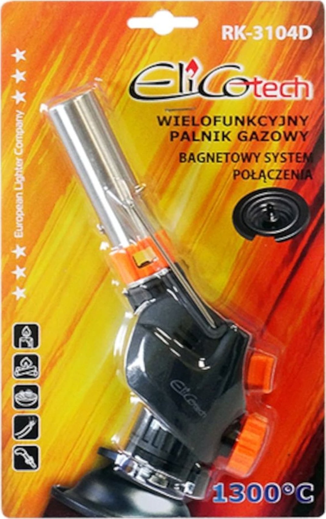 Unilight PIEZO PLYNOVÝ HOŘÁK 360 Elico RK-3104D