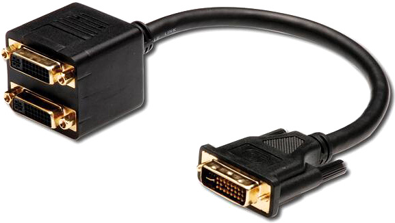 RR Adaptér DVI-D M na 2x DVI F