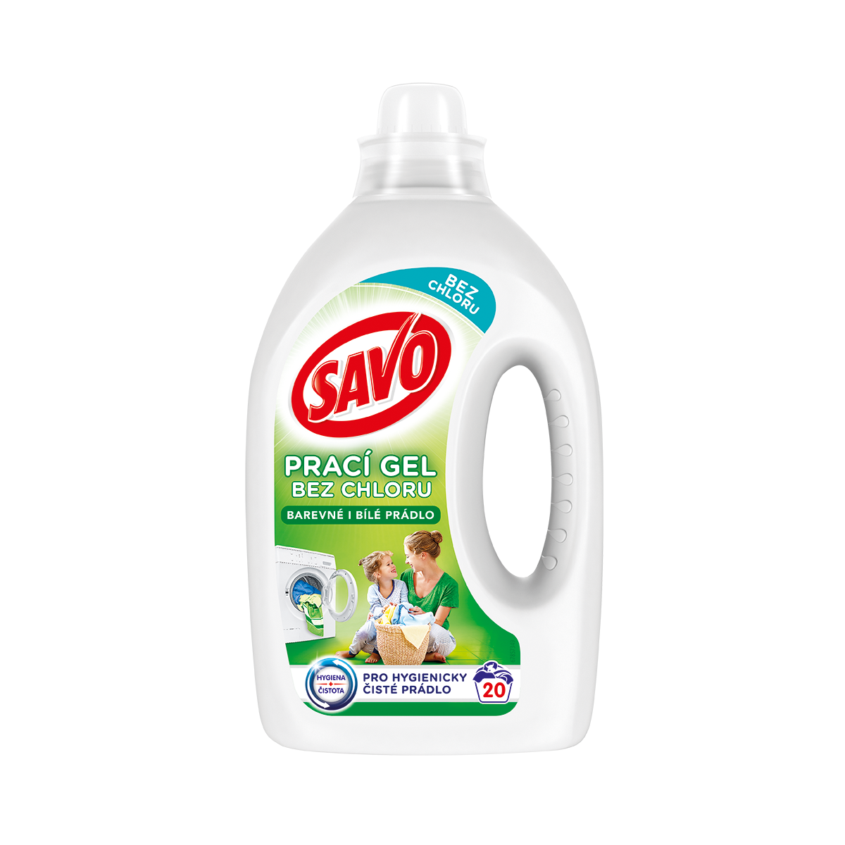 Savo Bez chloru Universal Prací gel, 20 pracích dávek, 1,5 l