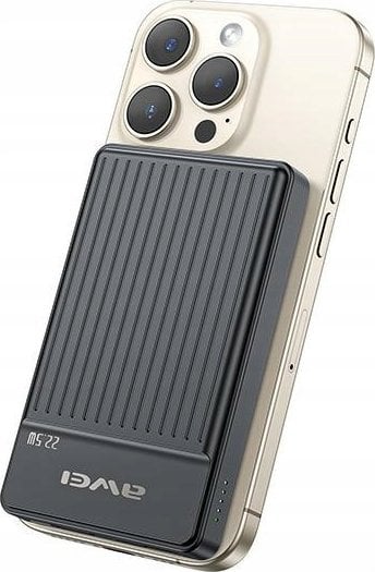 Powerbanka Awei AWEI PowerBank MagSafe P33K 10000mAh 22,5W černá/černá