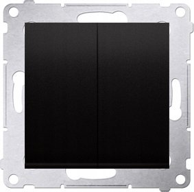 Kontakt-Simon Schodišťový spínač Kontakt-Simon Simon 54 DW6/2.01/X/49 dvojitý bez piktogramového modulu 10AX, 250V~ matně černý
