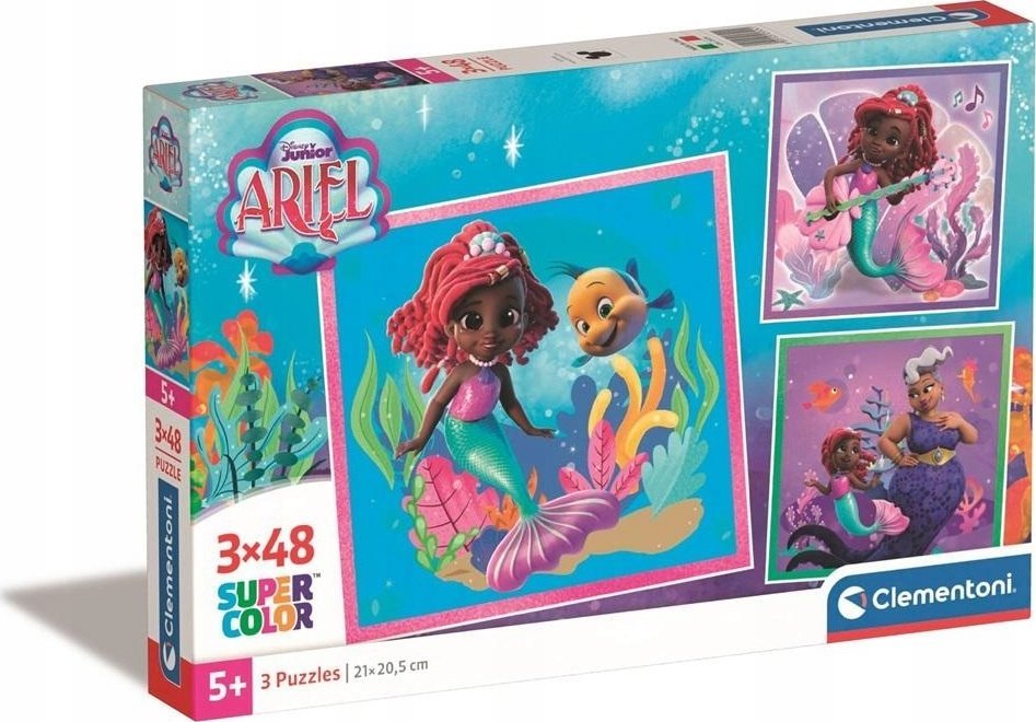 Clementoni - Puzzle 3x48 Disney Ariel