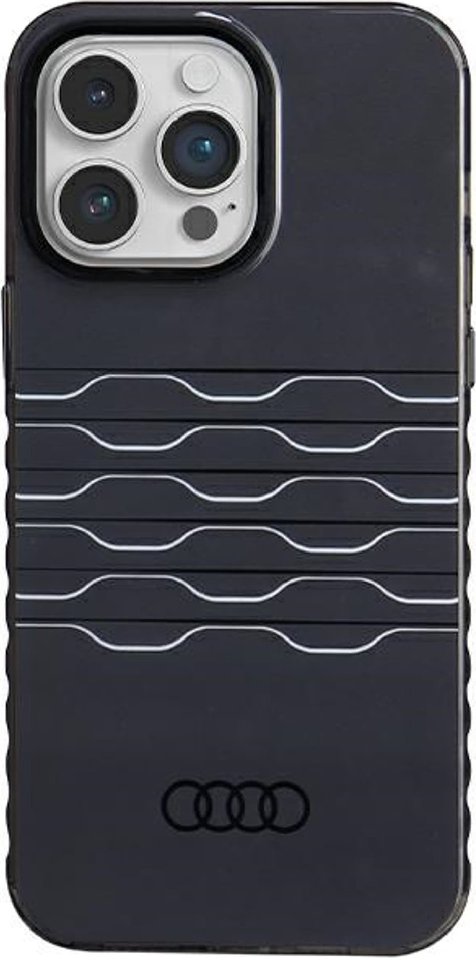 Audi Pouzdro IML MagSafe pro iPhone 14 Pro Max 6.7  černé/černé pevné pouzdro AU-IMLMIP14PM-A6/D3-BK