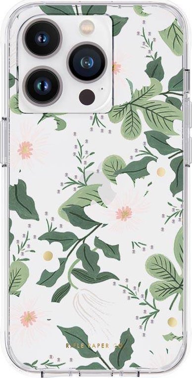 NoName Průhledný papírový kryt na iPhone 14 Pro (bílá vrba)