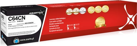 Toner Asarto Toner Asarto pro Canon C64CN | 5754C002 | 25500 stran | azurová