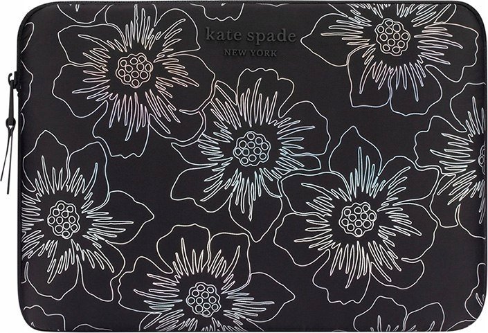 Kate Kate Spade New York Puffer Sleeve – obal na MacBook Pro 14 / Notebook 14 (Hollyhock Iridescent Black)