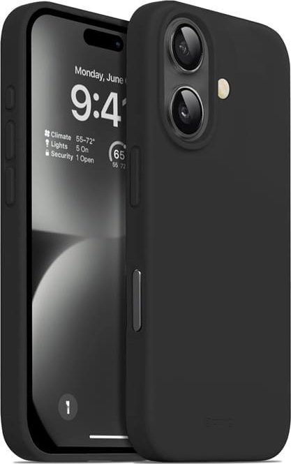 CRONG Barevný kryt iPhone 16 (černý)