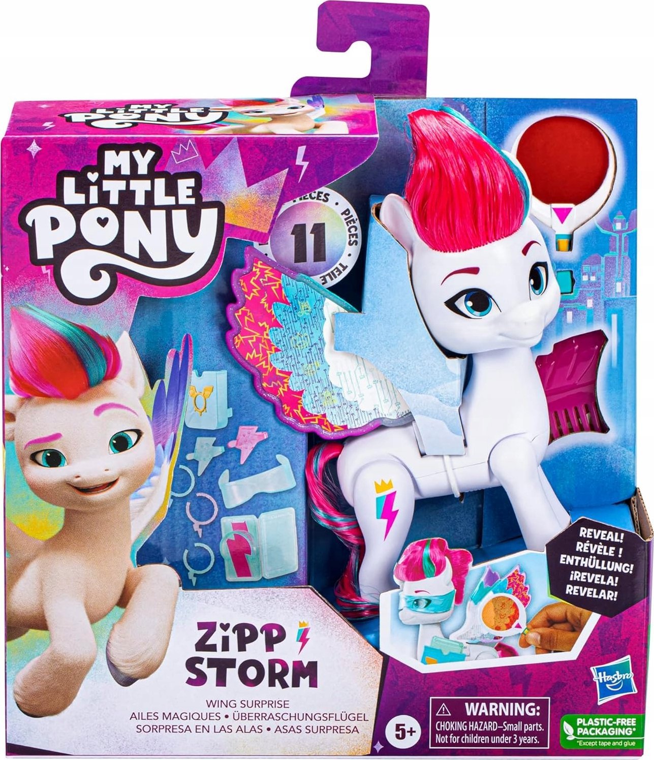 Hasbro Figurka My Little Pony Zipp Storm Überraschungsflügel, Spielfigur