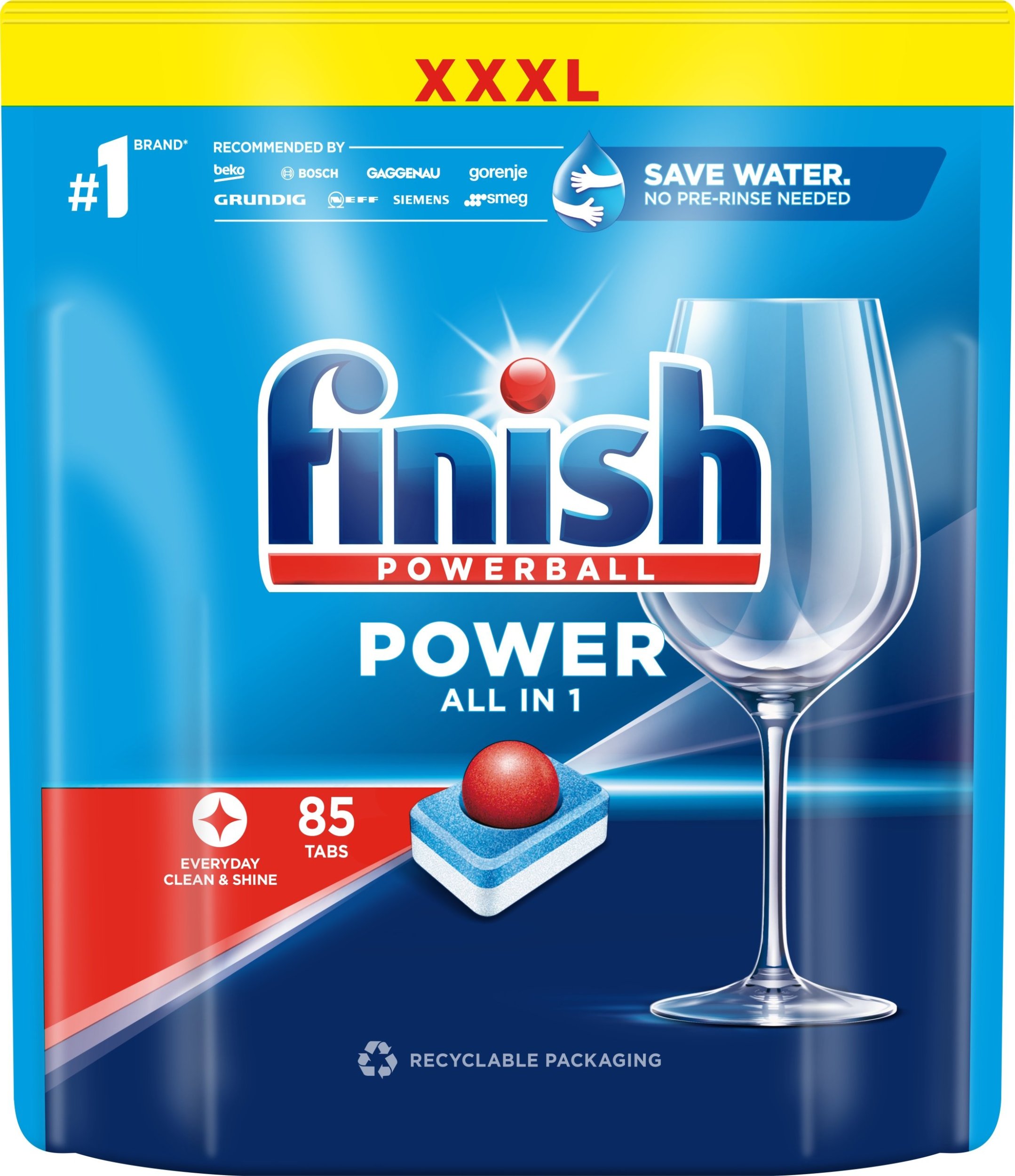 Finish Tablety do myčky Power All in 1 85 ks.