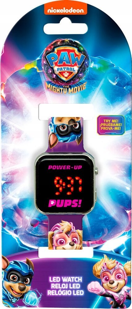 Kids Euroswan Dětské LED hodinky Euroswan s kalendářem Skye Paw Patrol PAW PATROL PW19945