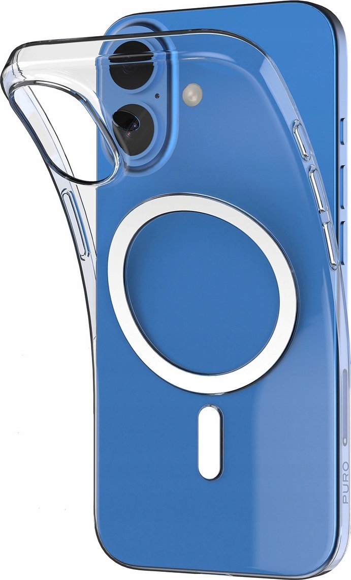 Puro Silikonové pouzdro Puro 03 Mag MagSafe pro iPhone 16 - průhledné