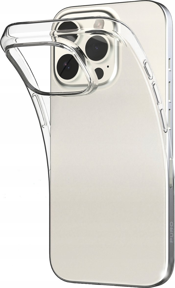 Puro Silikonový kryt Puro 03 Nude pro iPhone 16 Pro - průhledný