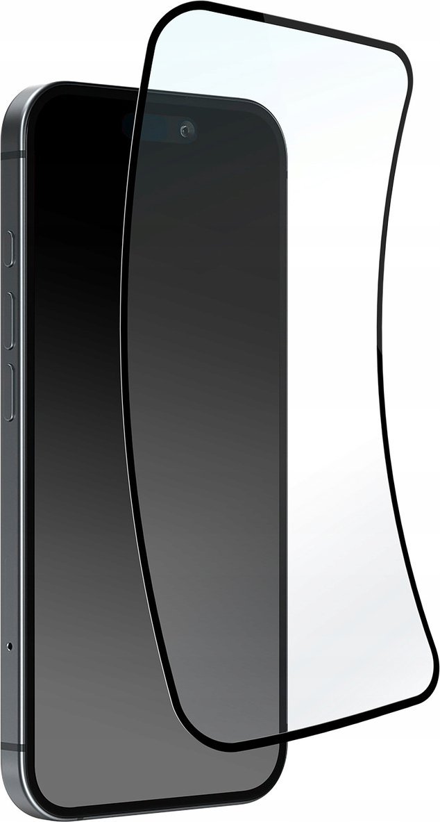 Hybridní sklo Puro Puro Flexible Glass D3O s černým rámečkem pro iPhone 16 Plus / iPhone 15 Pro Max / iPhone 15 Plus