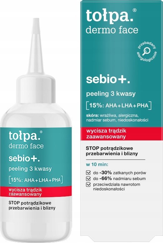 Alkotest Tołpa TOŁPA_Dermo Face Sebio+ pleťový peeling AHA+LHA+PHA 50ml