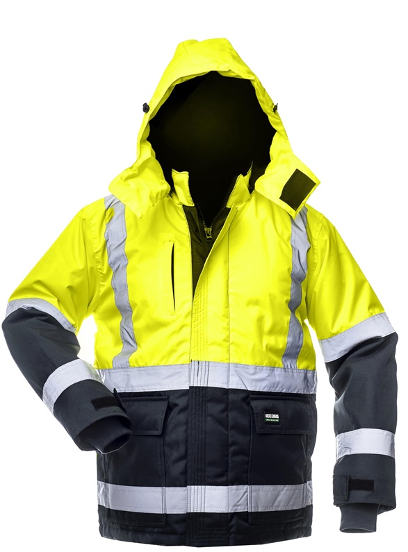 BO_SAFETY Bunda CANVAS HI-VIS FB-8946 žlutá, modrá, XL