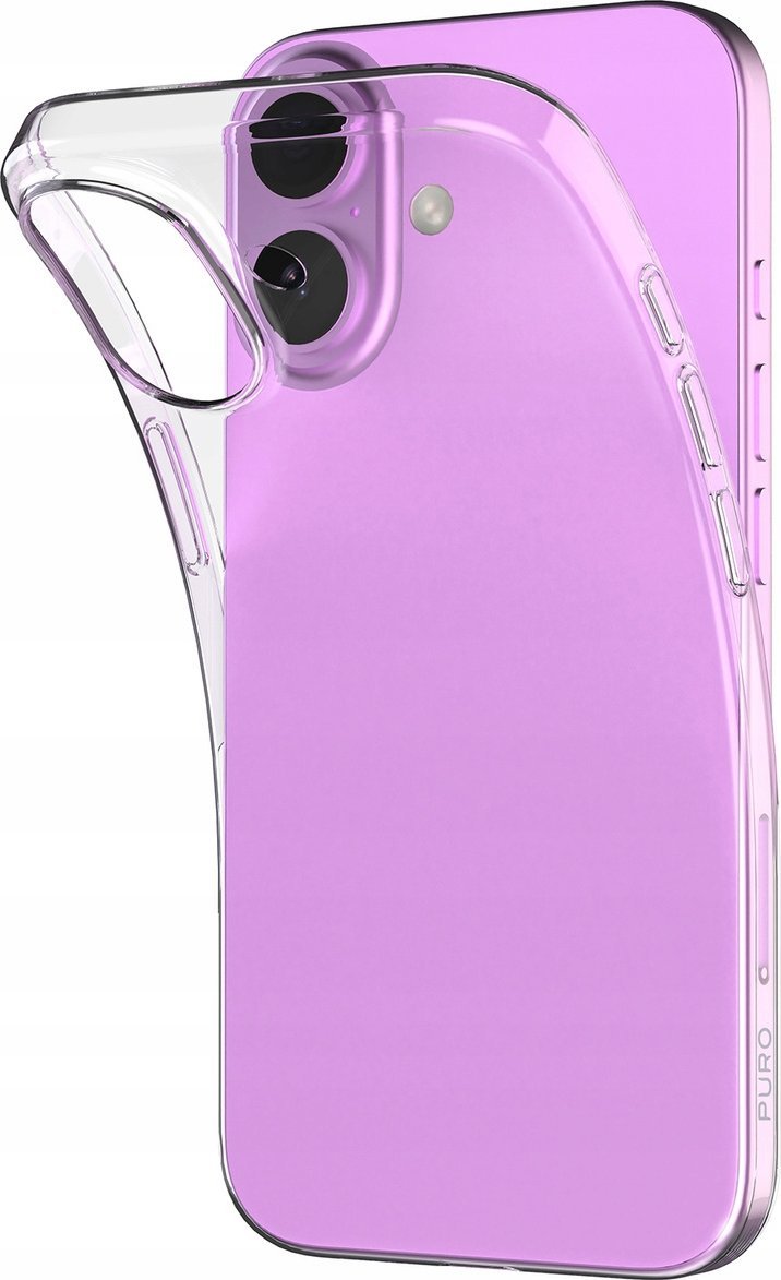 Puro Silikonový kryt Puro 03 Nude pro iPhone 16 Plus - průhledný