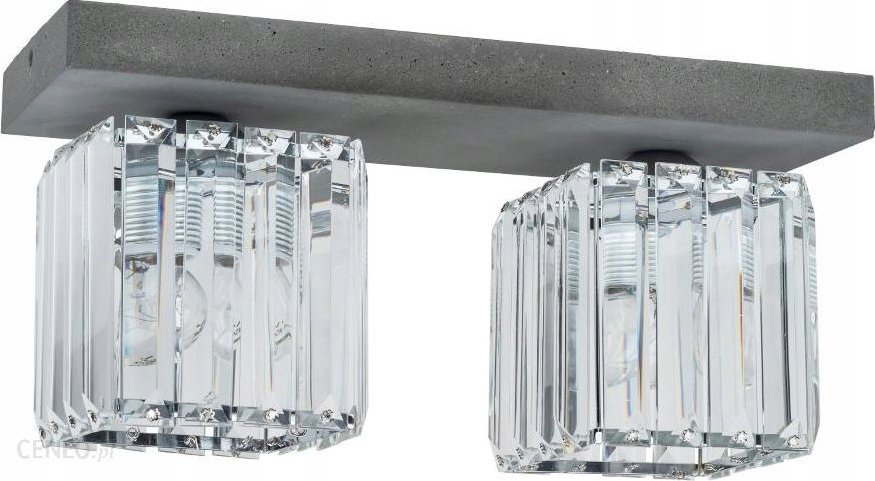 Stropní svítidlo Stropní světlo Spot Light Gallant 2x60W E27 beton/transparent 2244236