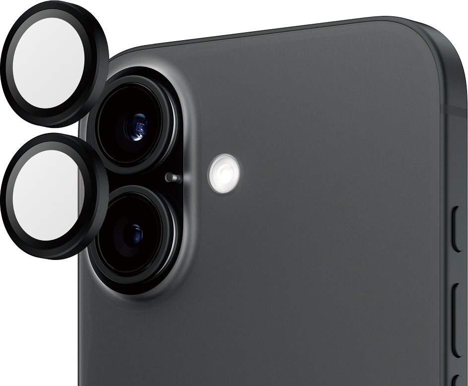 PanzerGlass Hoops - Chránič na objektiv pro mobilní telefon - černá - pro Apple iPhone 16, 16 Plus