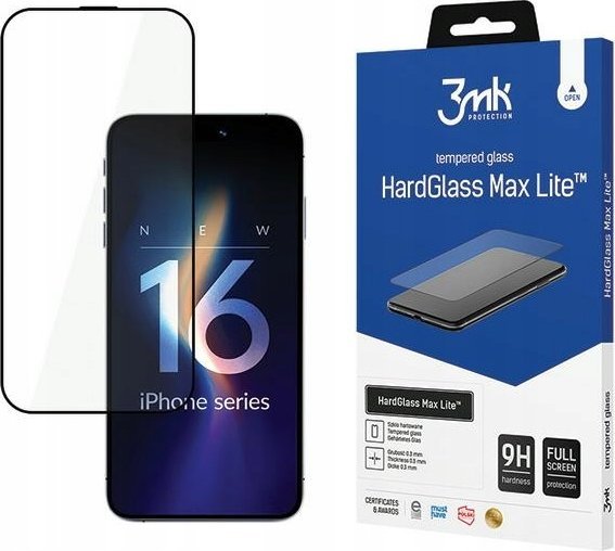 3mk HardGlass Max Lite Black pro Apple iPhone 16 Pro Max