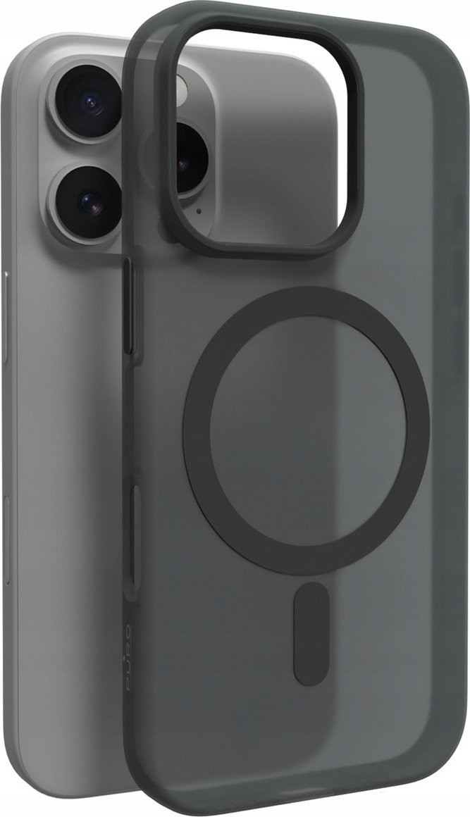 Silikonové pouzdro Puro Puro Daylight MagSafe pro iPhone 16 - černé
