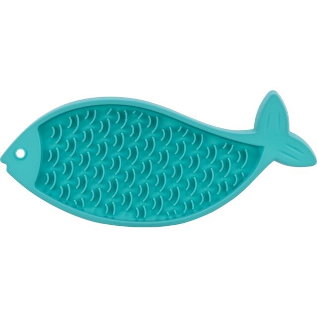 Trixie podnos pro lahůdky Lick n snack, pro kočku, rybí, benzín, silikon, 28 cm,