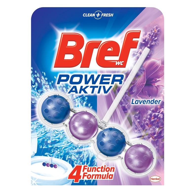 WC čistič-osvěžovač BREF POWER AKTIV LAVENDER, 50g